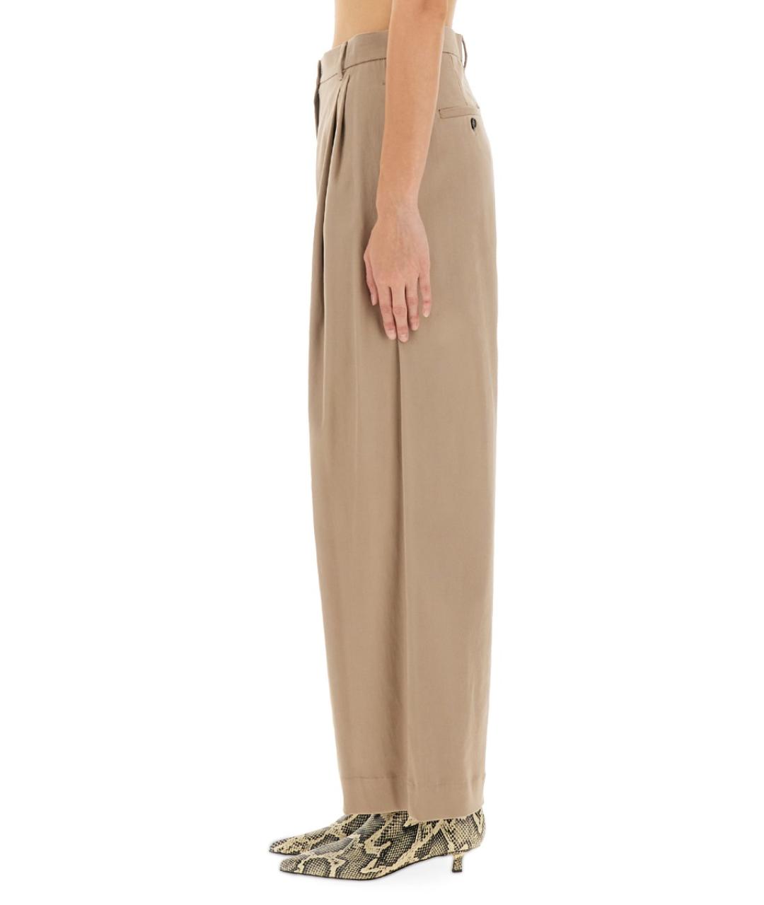 'S MAX MARA Бежевые прямые брюки, фото 4