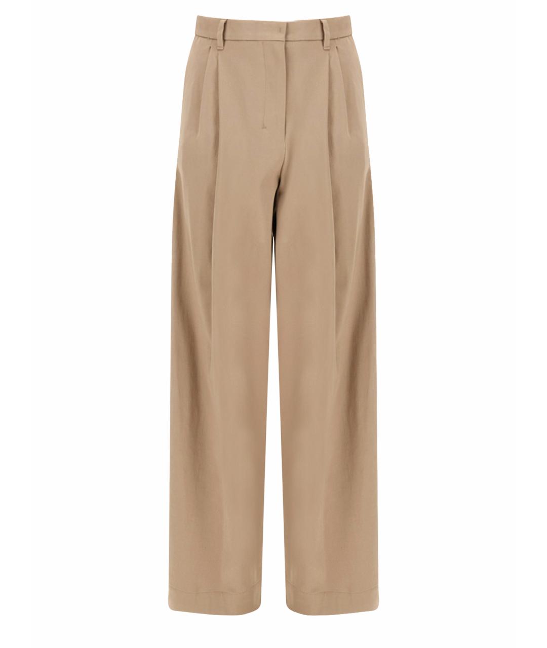 'S MAX MARA Бежевые прямые брюки, фото 1