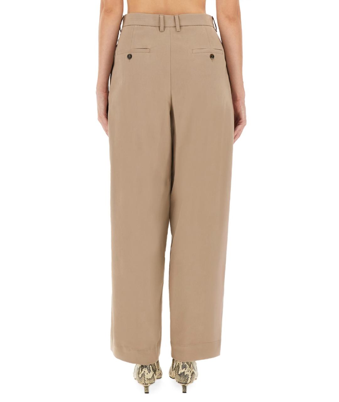 'S MAX MARA Бежевые прямые брюки, фото 3