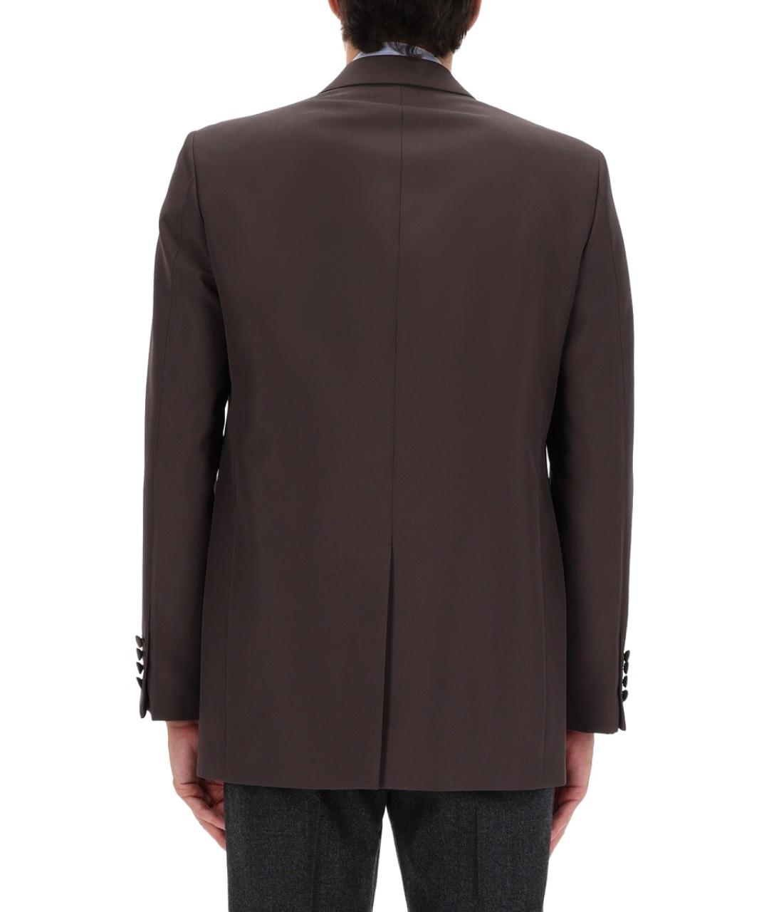 GUCCI Коричневый полиэстеровый пиджак, фото 4