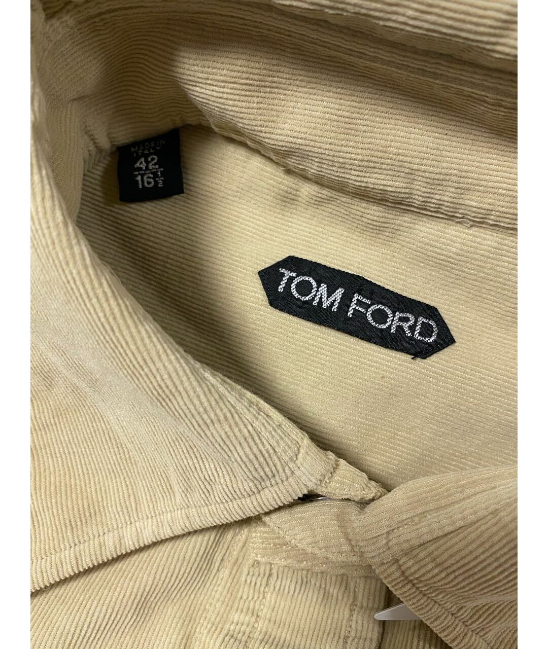 TOM FORD Бежевая хлопковая кэжуал рубашка, фото 3