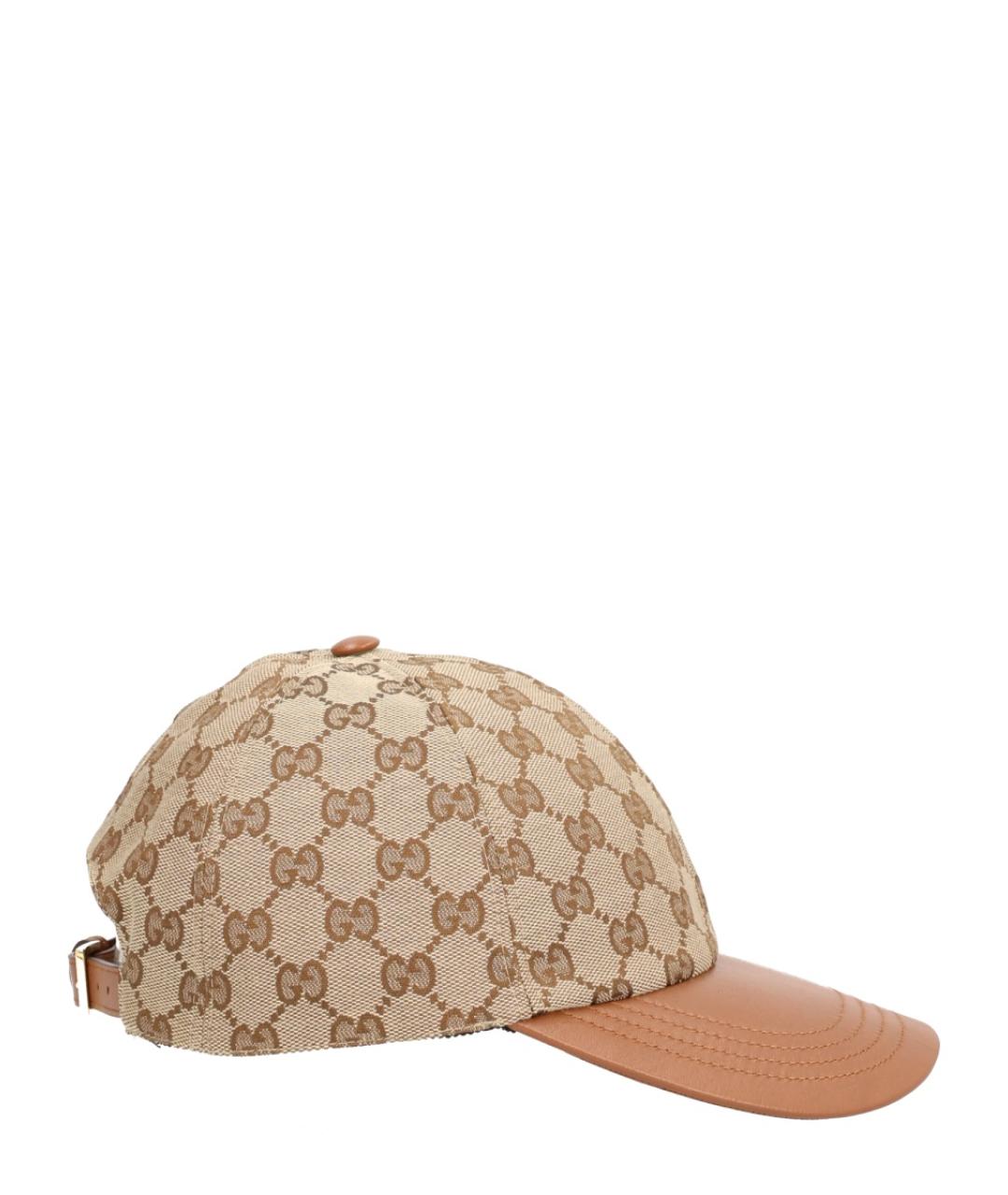 GUCCI Бежевая хлопковая кепка, фото 3