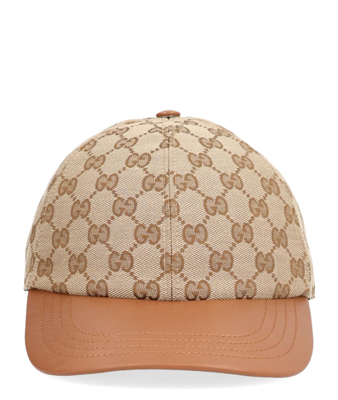 GUCCI Бежевая хлопковая кепка, фото 1