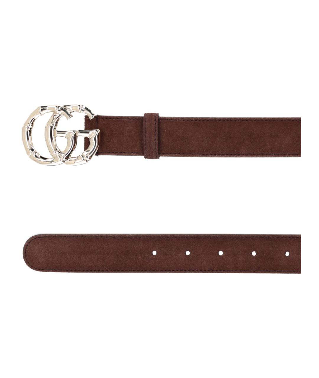 GUCCI Коричневый замшевый ремень, фото 2