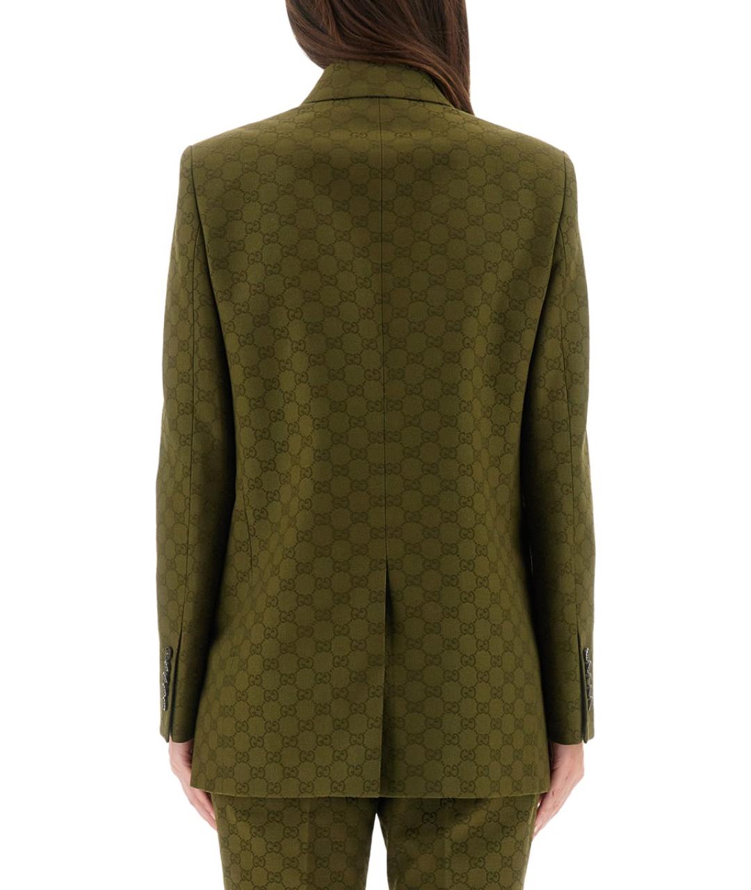 GUCCI Зеленый хлопковый жакет/пиджак, фото 4