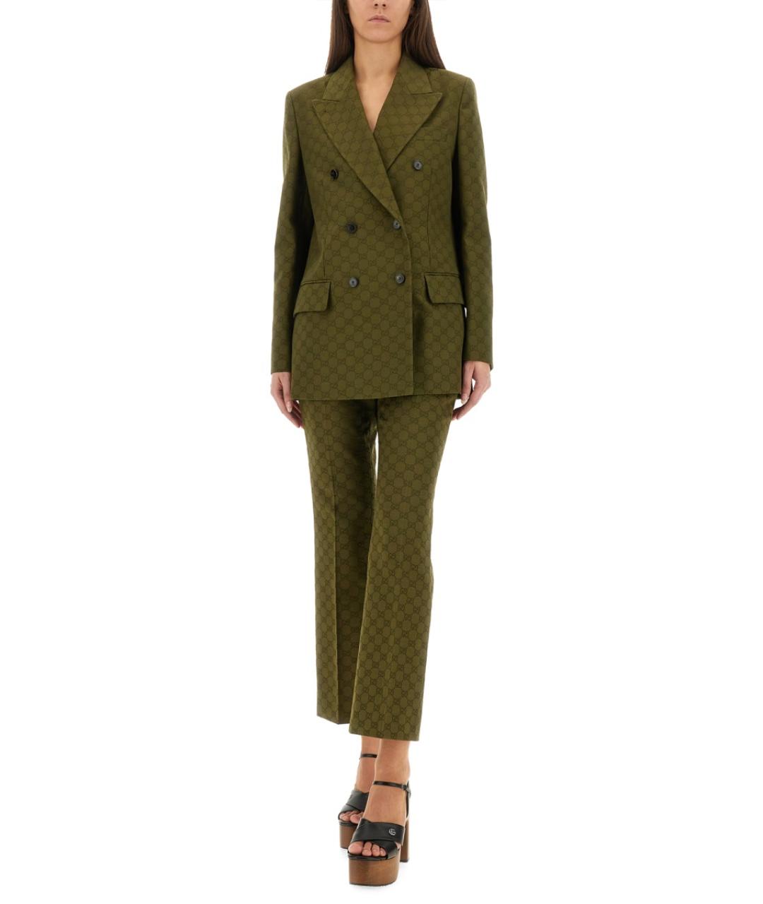 GUCCI Зеленый хлопковый жакет/пиджак, фото 3