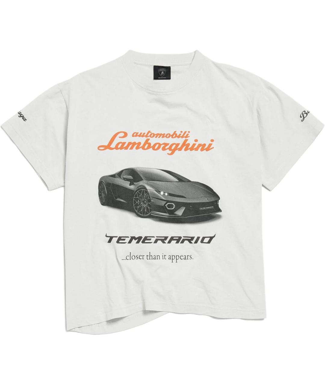 BALENCIAGA Белая хлопковая футболка, фото 1