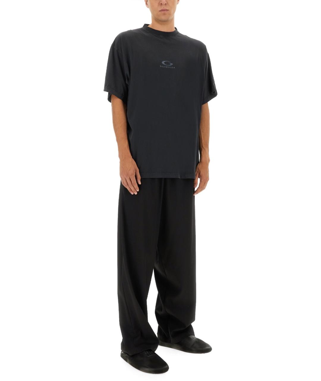 BALENCIAGA Черные шерстяные повседневные брюки, фото 2