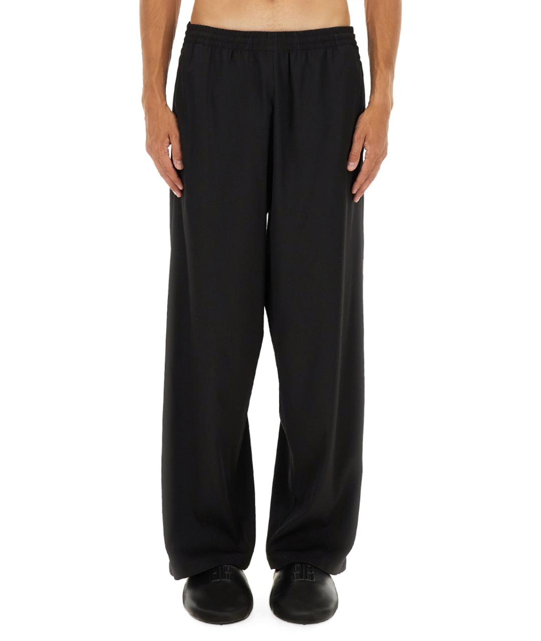 BALENCIAGA Черные шерстяные повседневные брюки, фото 5