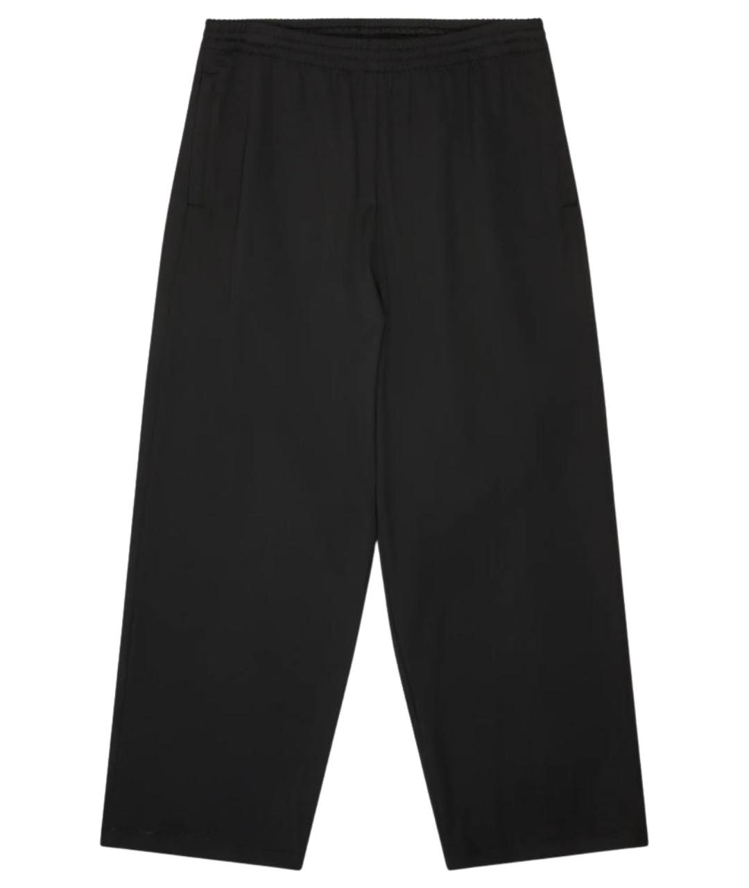 BALENCIAGA Черные шерстяные повседневные брюки, фото 1