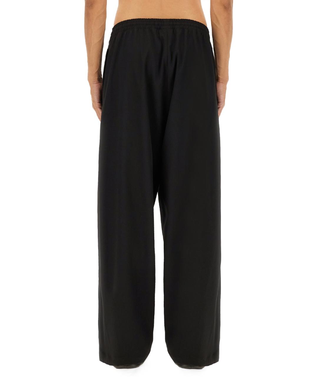 BALENCIAGA Черные шерстяные повседневные брюки, фото 4