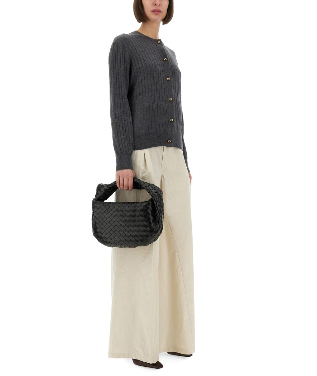 BOTTEGA VENETA Серый шерстяной кардиган, фото 3