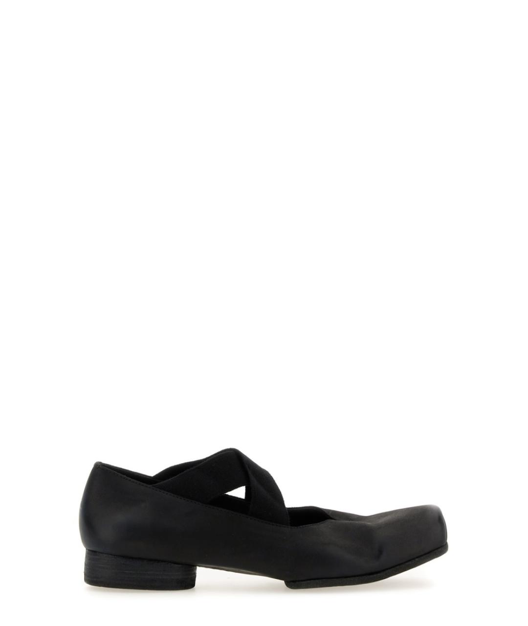 UMA WANG Черные кожаные балетки, фото 1