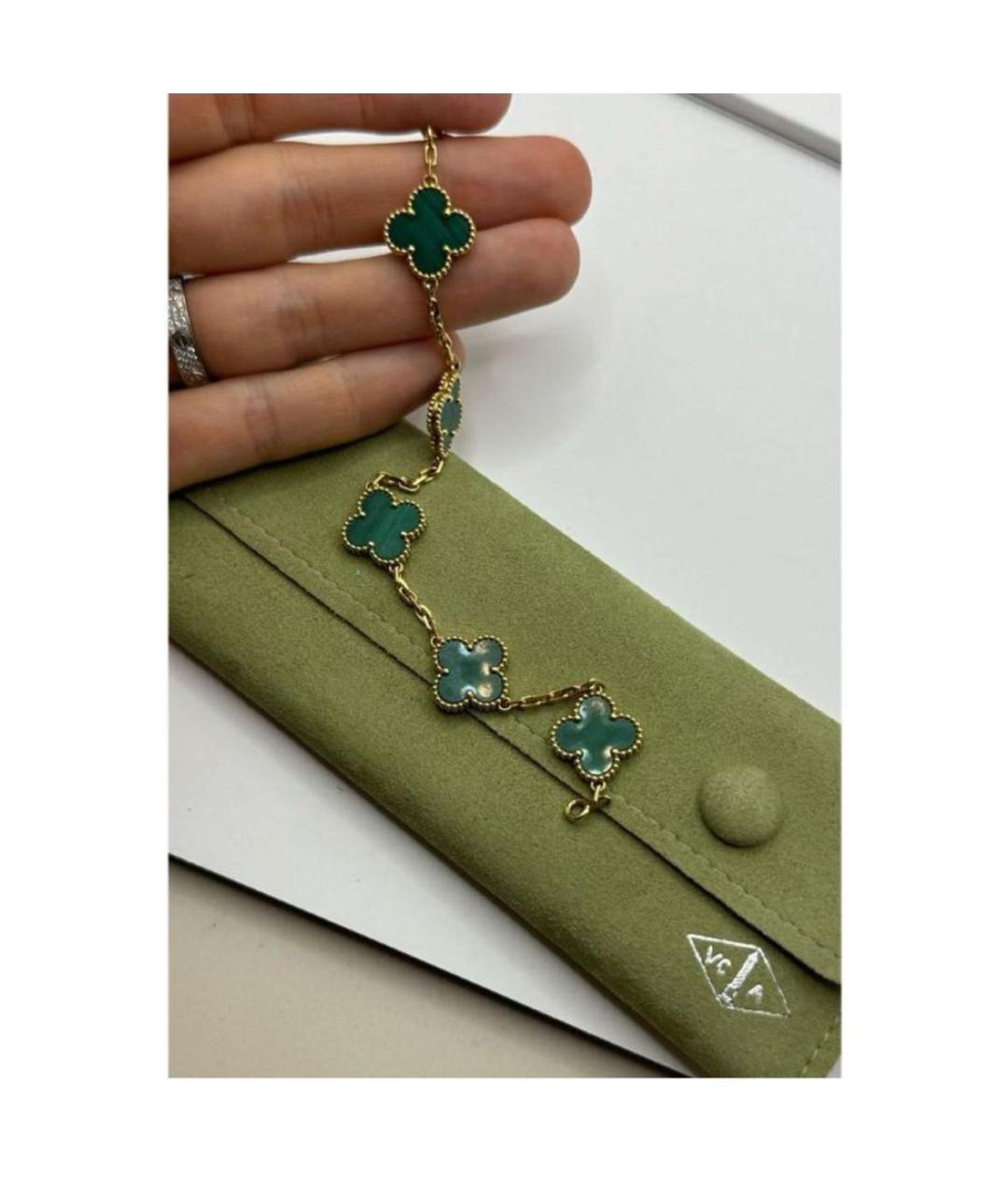 VAN CLEEF & ARPELS Зеленый браслет из желтого золота, фото 2
