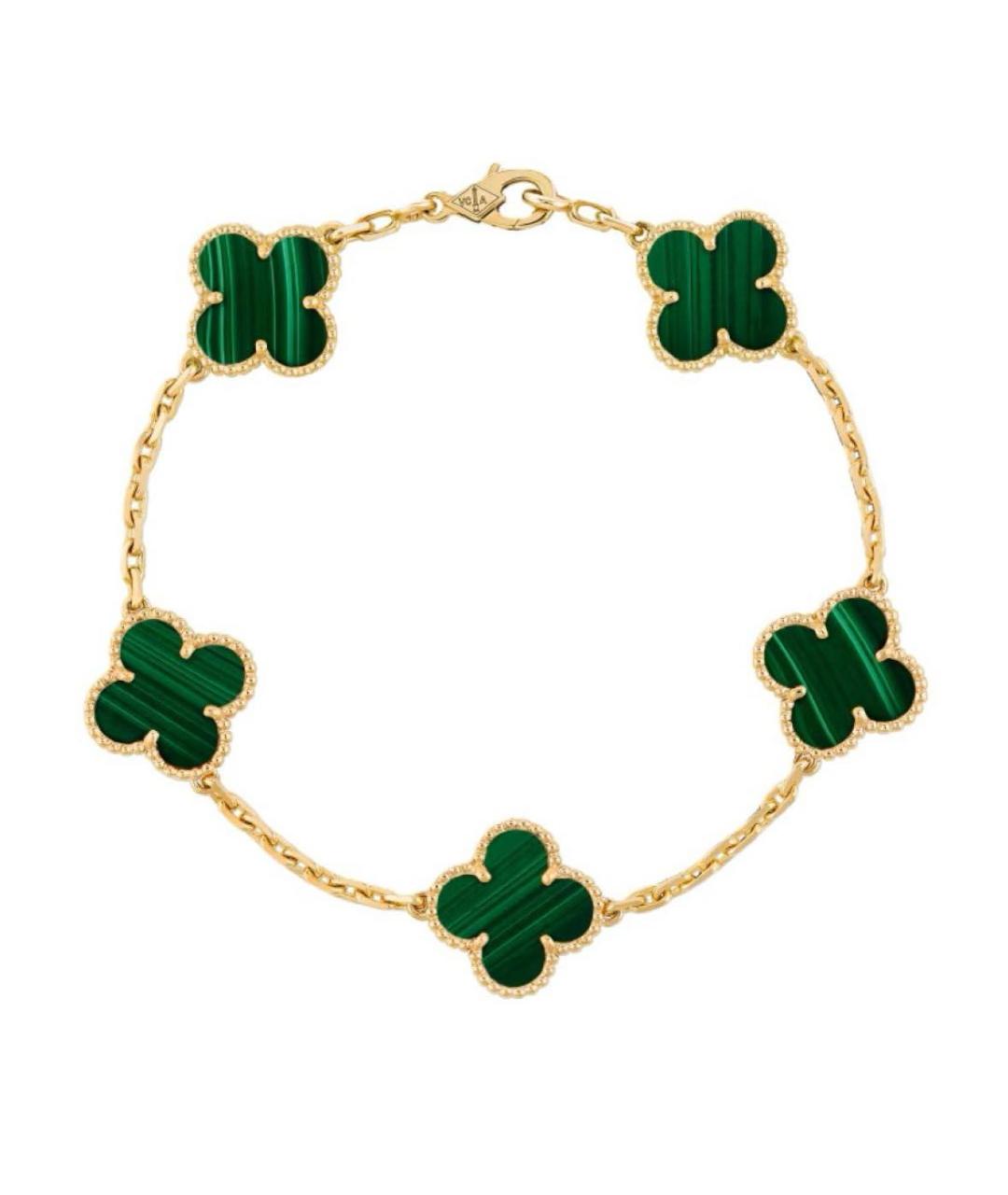VAN CLEEF & ARPELS Зеленый браслет из желтого золота, фото 1