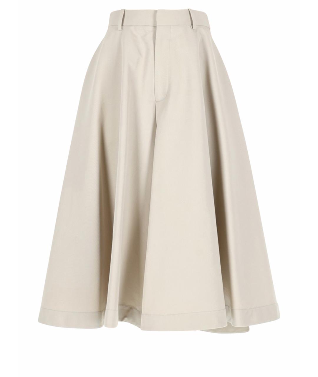 BOTTEGA VENETA Бежевая хлопковая юбка макси, фото 1