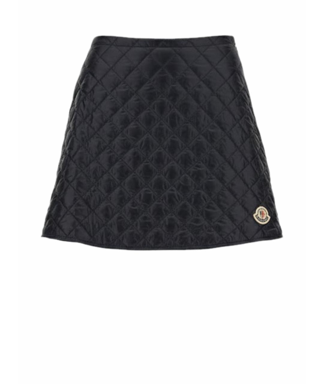 MONCLER Синяя полиамидовая юбка мини, фото 1