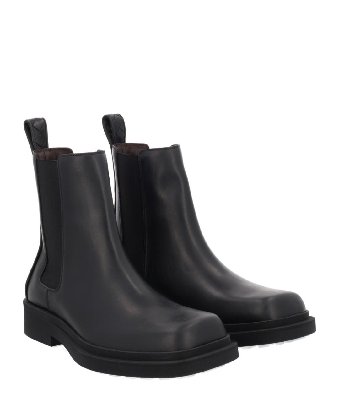 BOTTEGA VENETA Черные кожаные ботинки, фото 2