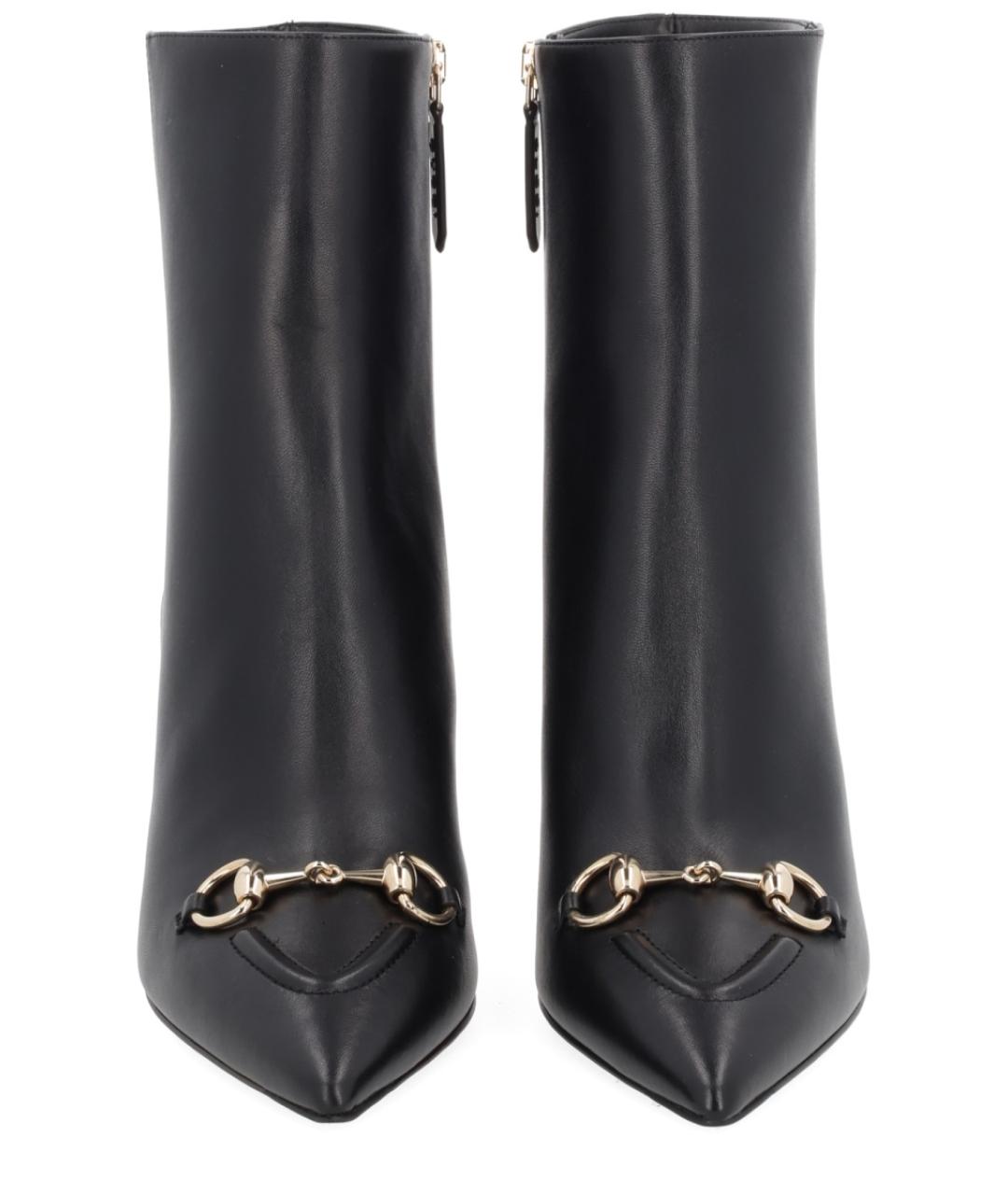 GUCCI Черные кожаные ботильоны, фото 3