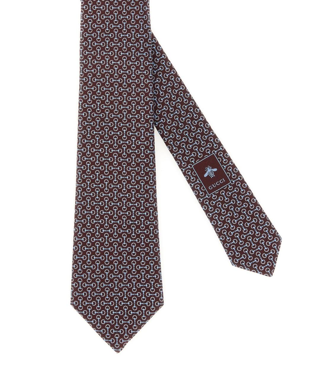 GUCCI Бордовый шелковый галстук, фото 2