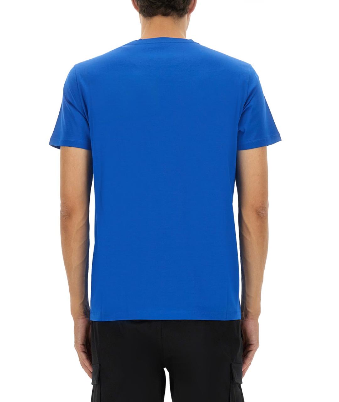 MONCLER Синяя хлопковая футболка, фото 2