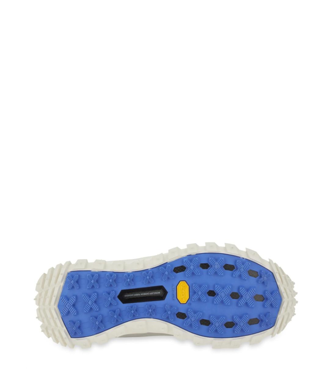 MONCLER Белые кожаные низкие кроссовки / кеды, фото 5