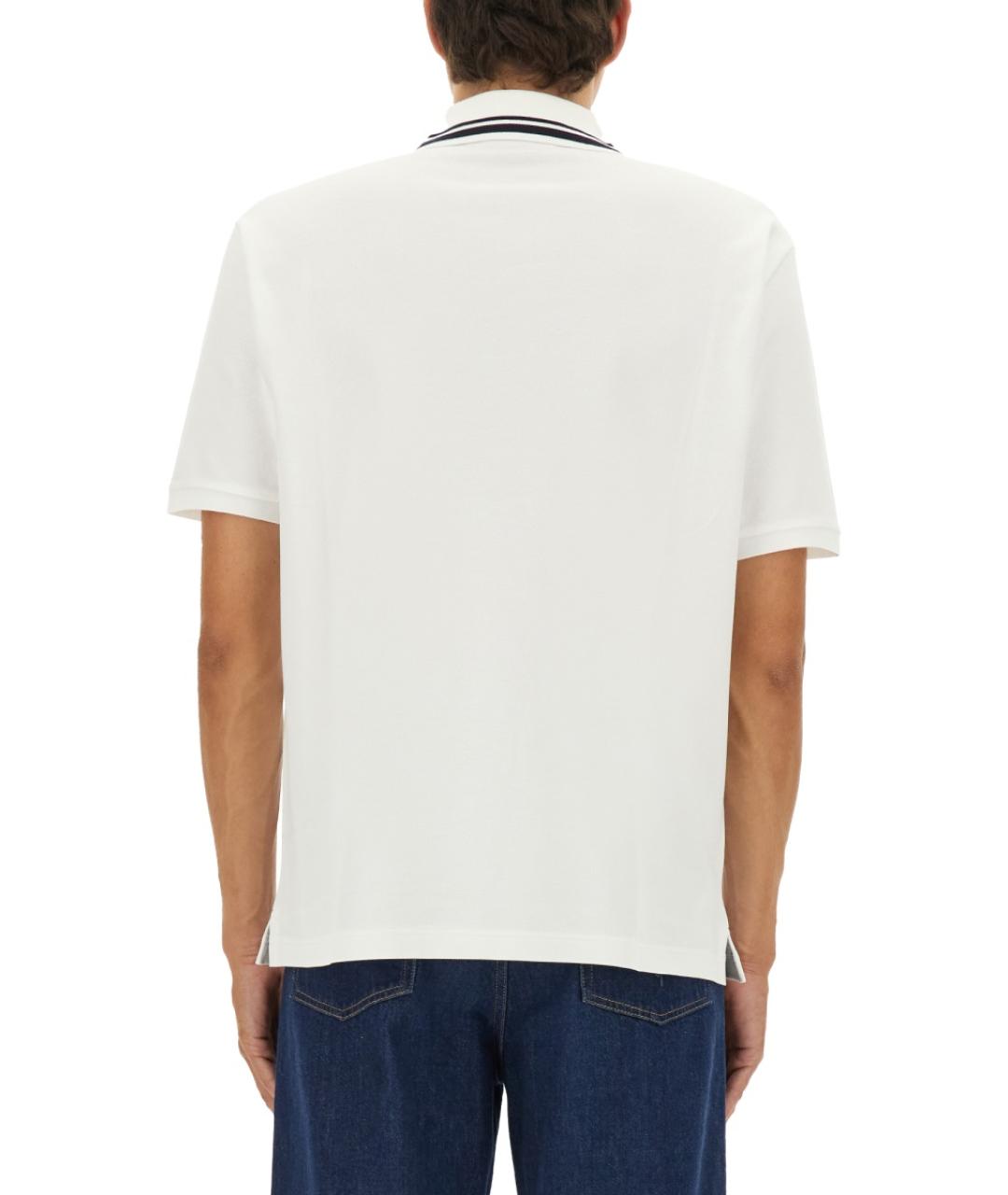 GUCCI Белое хлопковое поло с коротким рукавом, фото 3