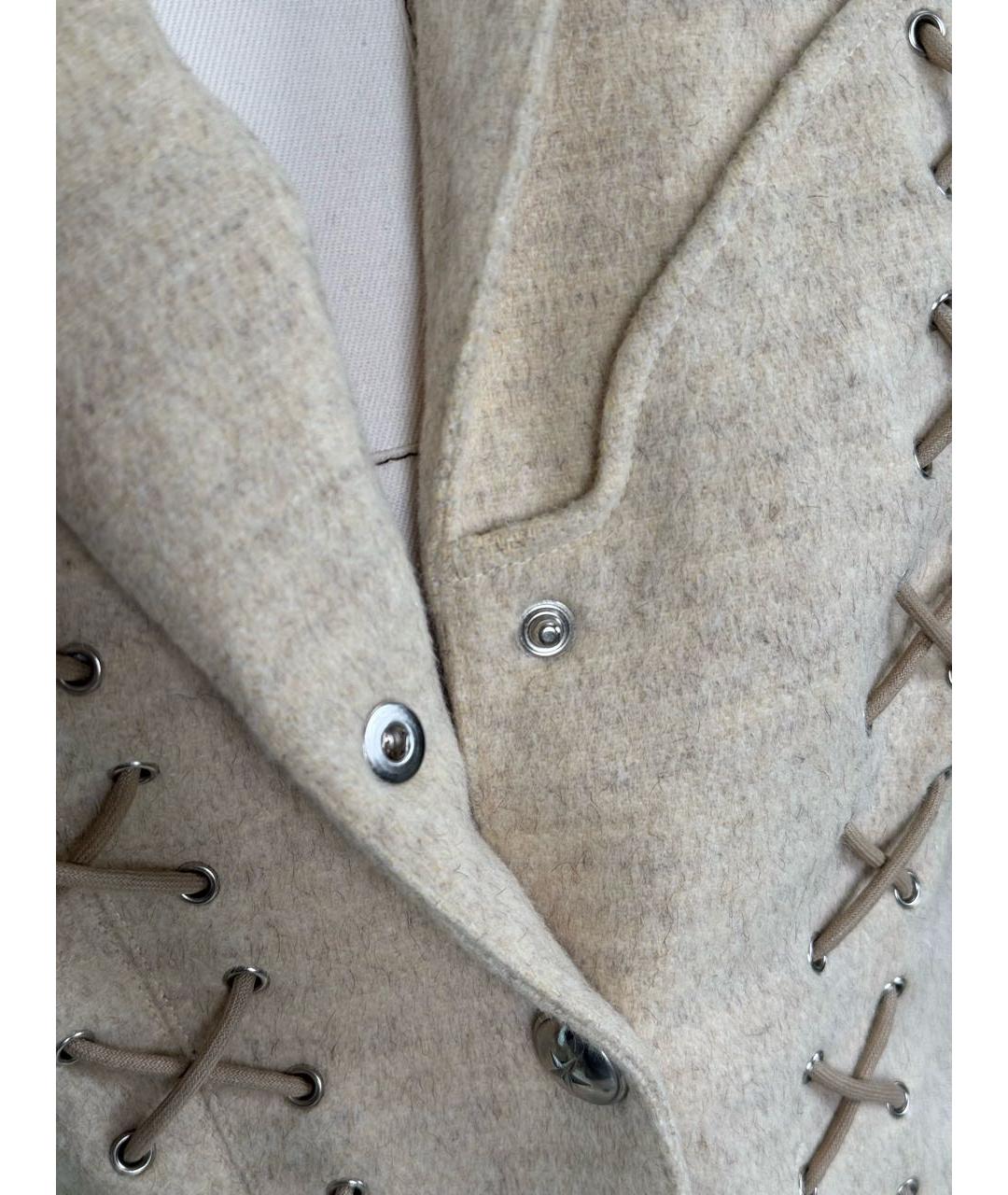 MUGLER VINTAGE Белый шерстяной костюм с юбками, фото 5