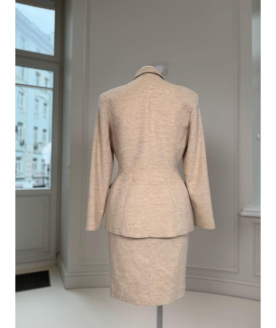 MUGLER VINTAGE Белый шерстяной костюм с юбками, фото 2