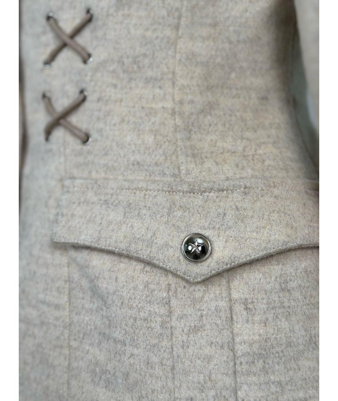 MUGLER VINTAGE Белый шерстяной костюм с юбками, фото 4