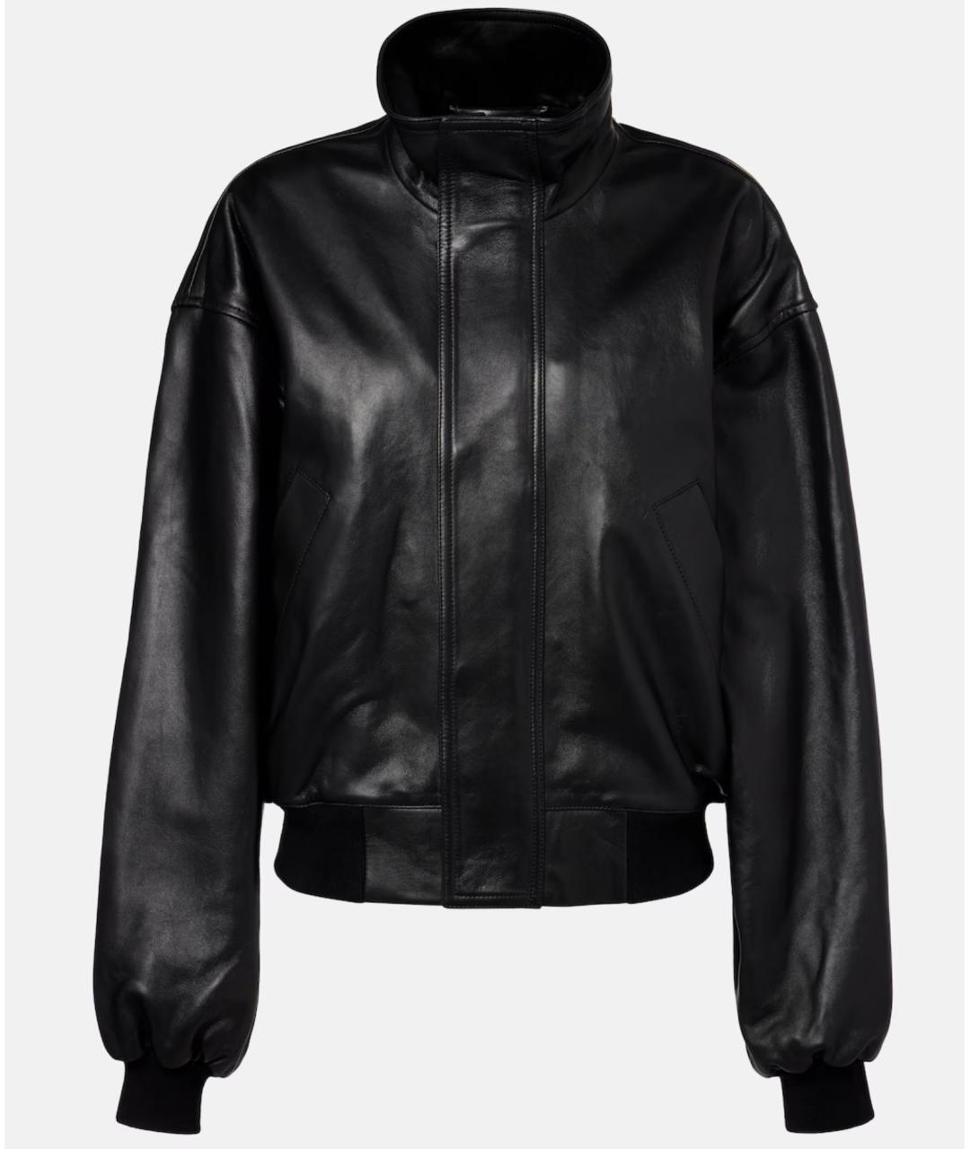 BALENCIAGA Черная кожаная куртка, фото 6