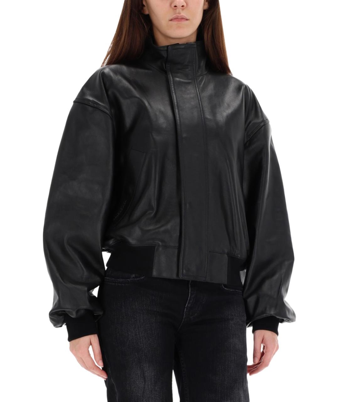BALENCIAGA Черная кожаная куртка, фото 5