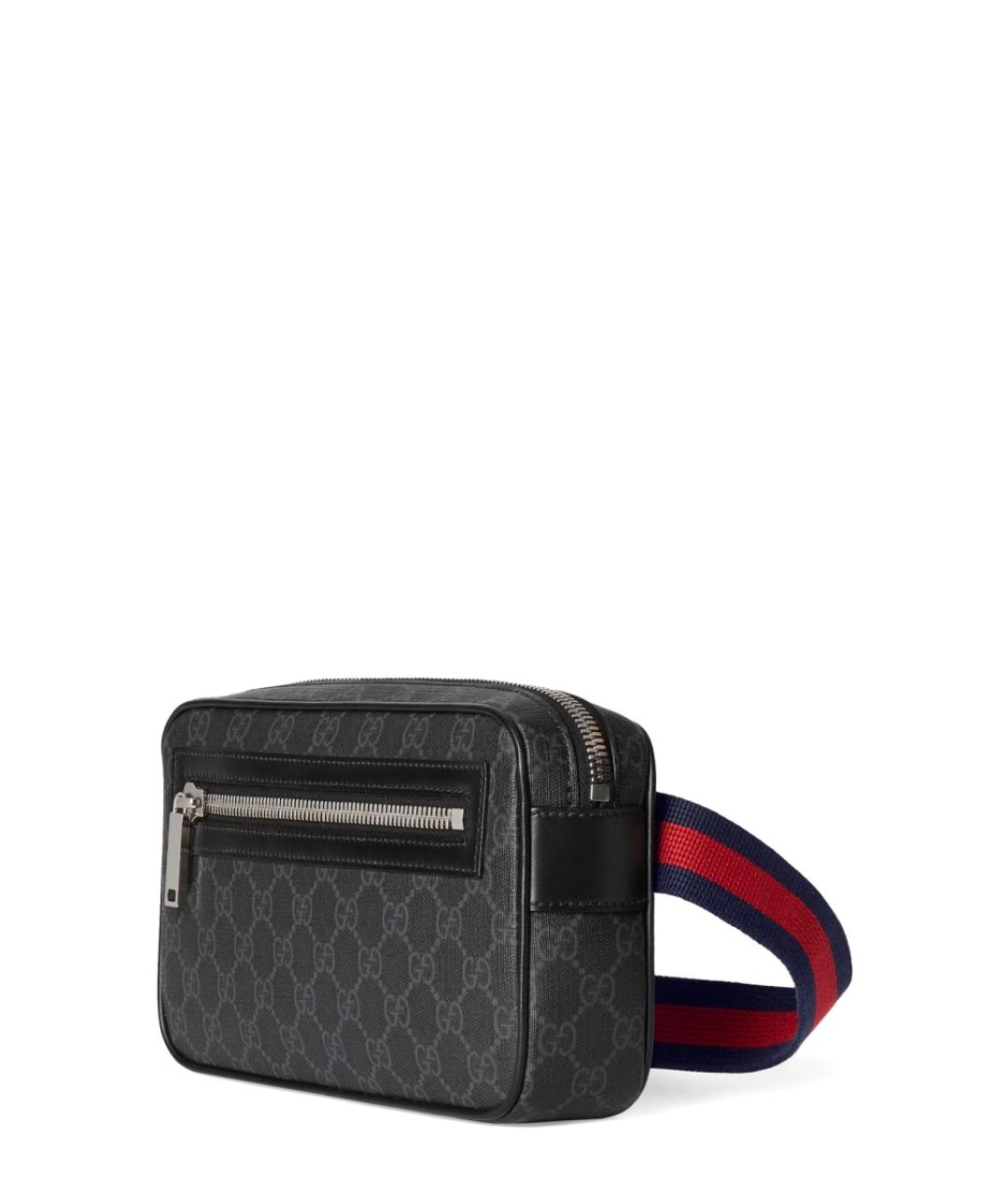 GUCCI Черная синтетическая поясная сумка, фото 3