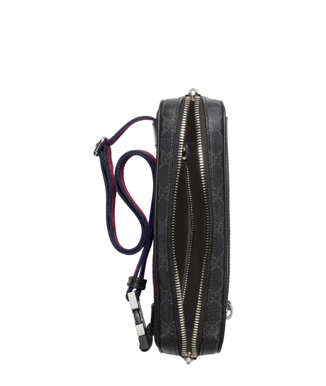 GUCCI Черная синтетическая поясная сумка, фото 5