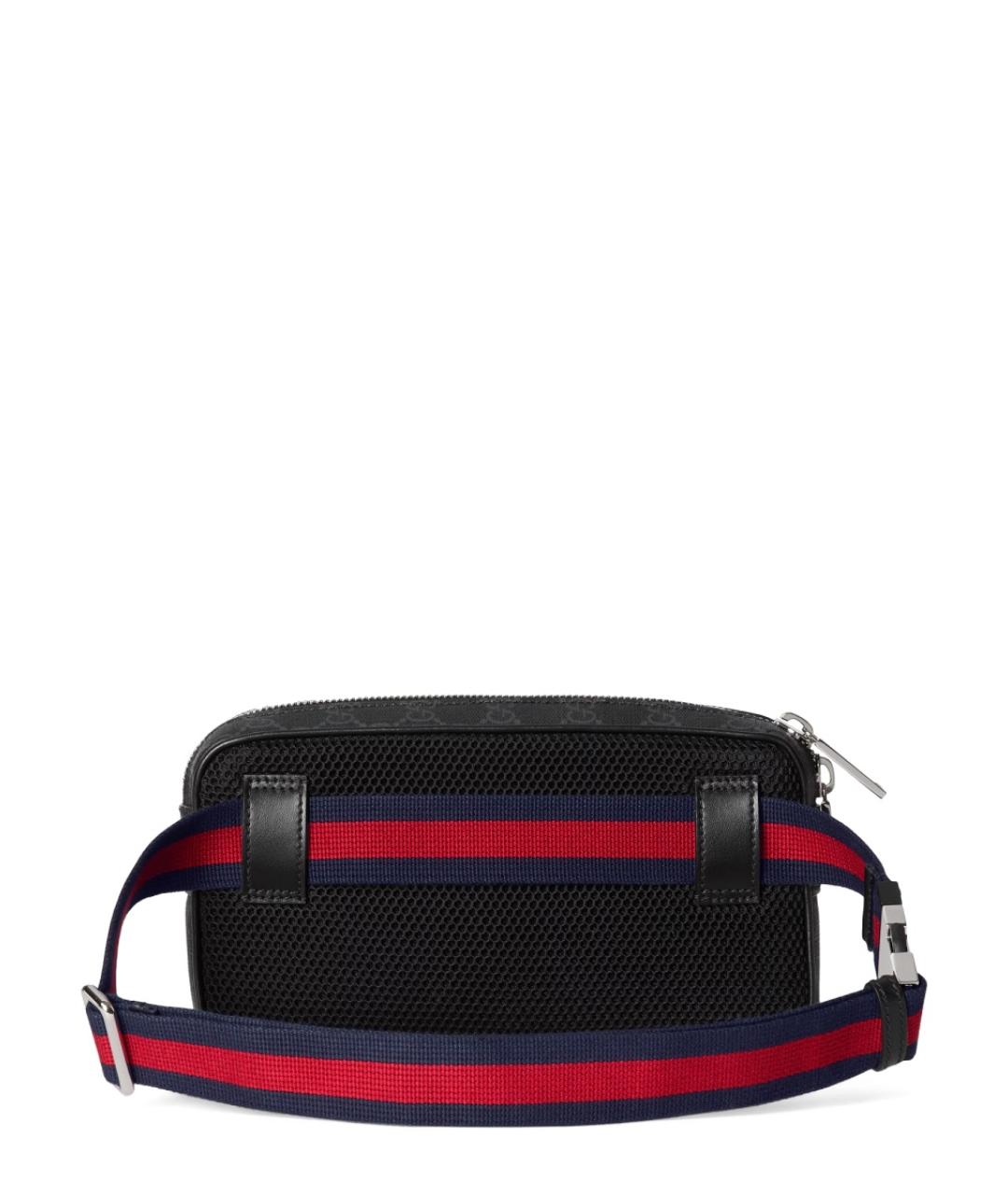 GUCCI Черная синтетическая поясная сумка, фото 2