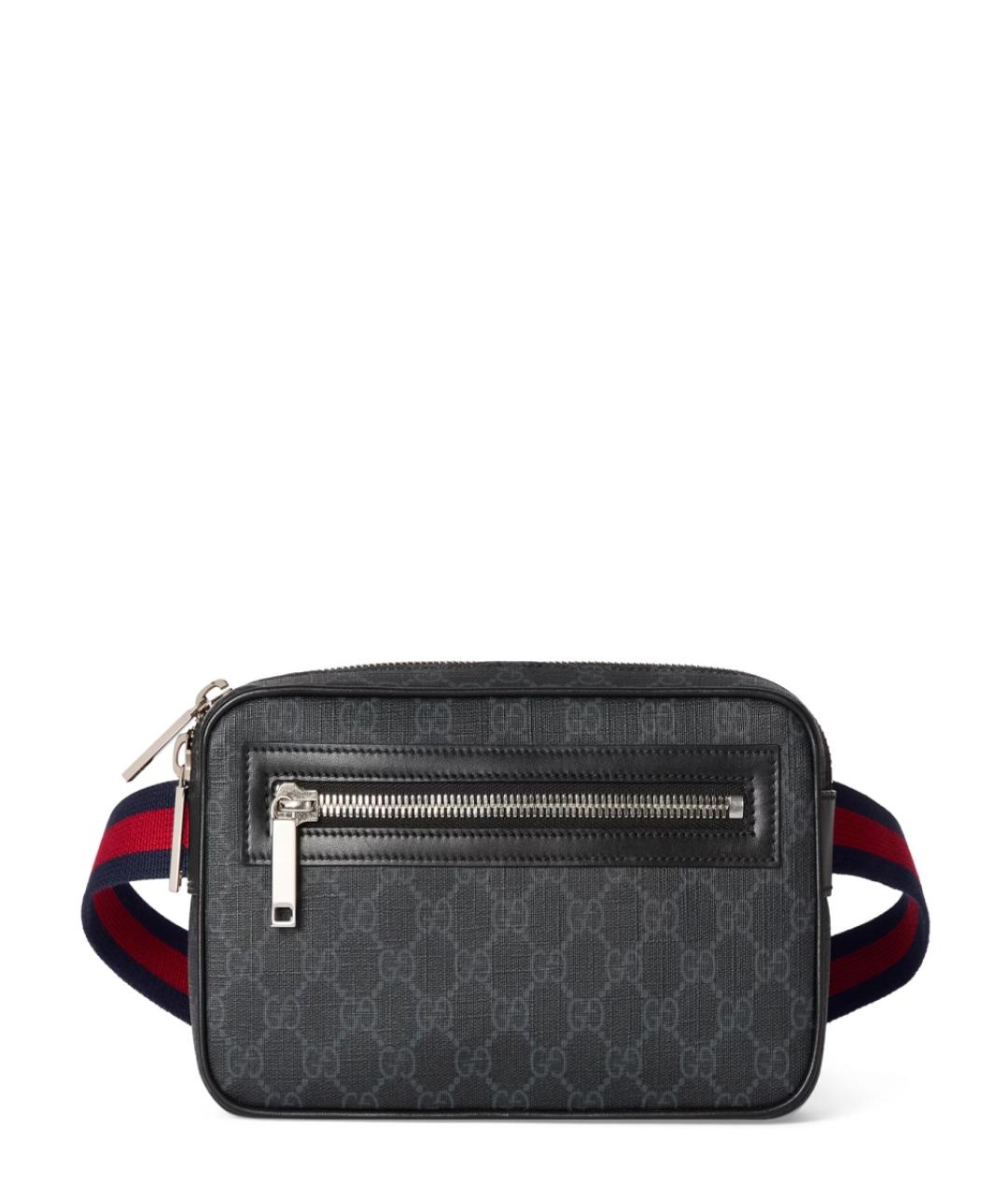 GUCCI Черная синтетическая поясная сумка, фото 1