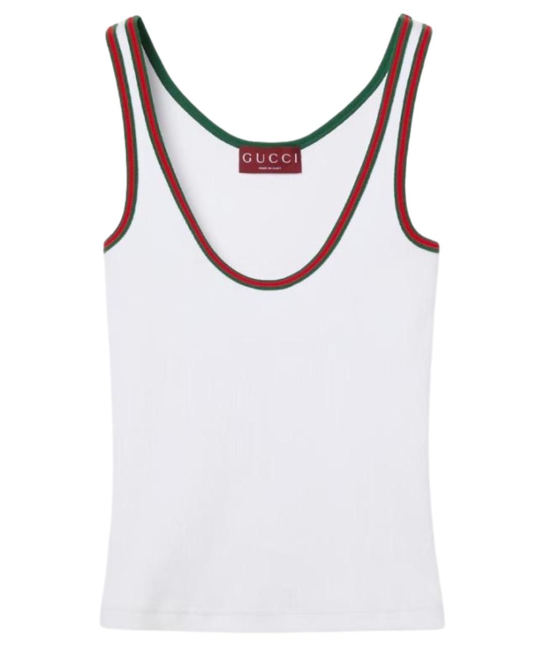 GUCCI Белая хлопковая майка, фото 1