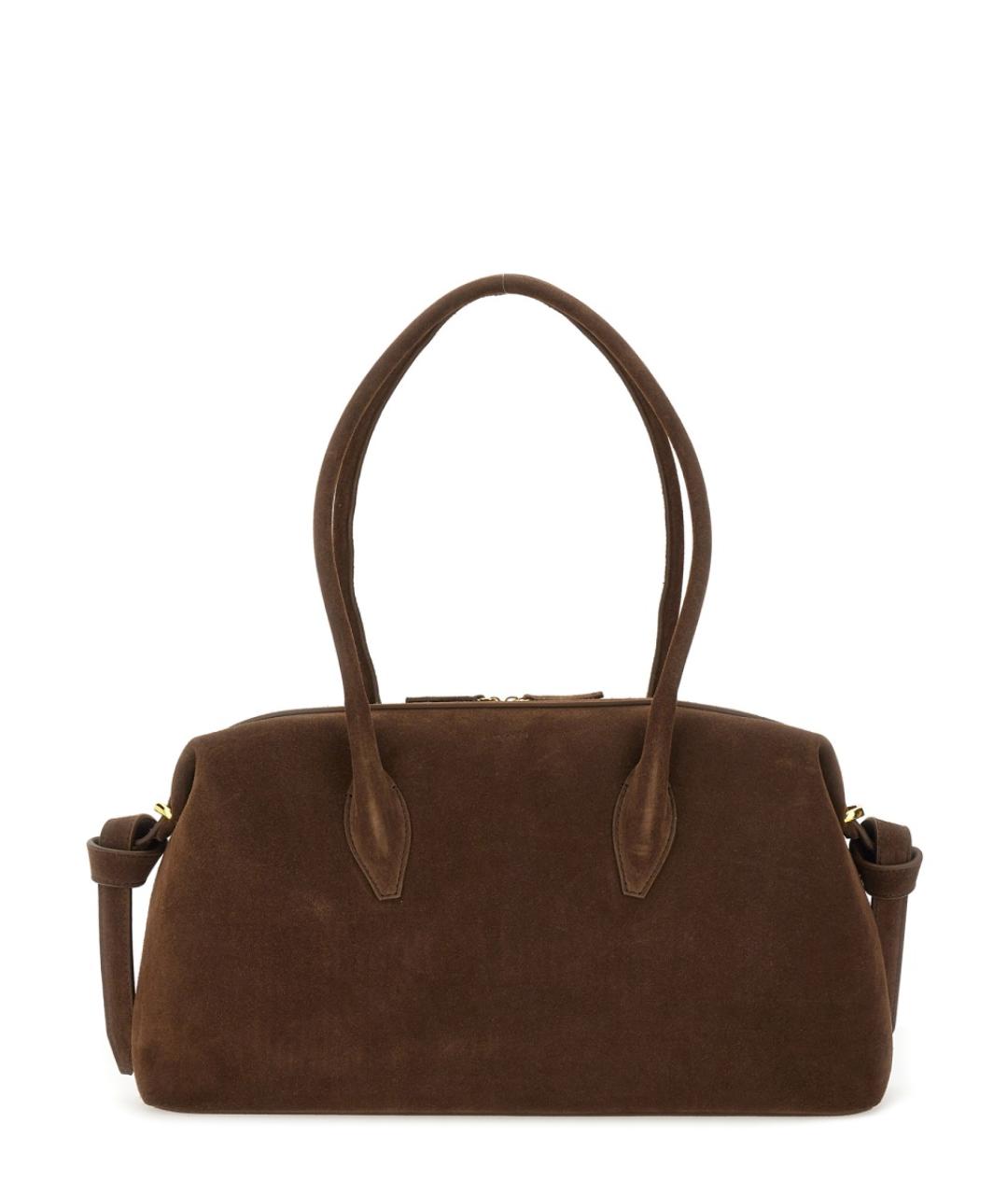 YUZEFI Коричневая замшевая сумка тоут, фото 1