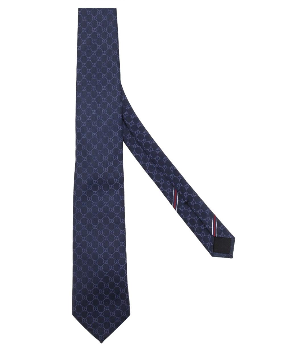 GUCCI Синий шелковый галстук, фото 2