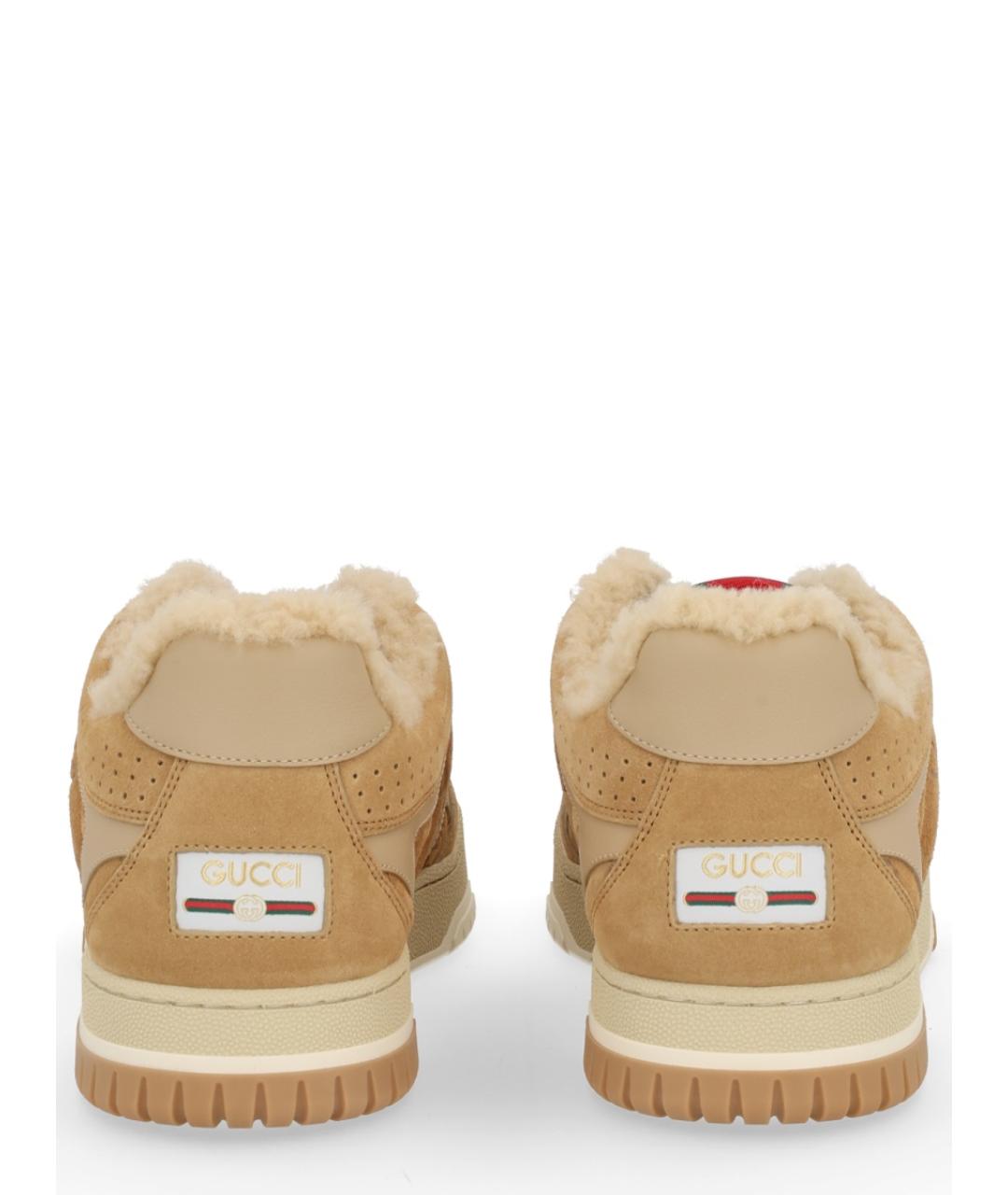 GUCCI Коричневые замшевые кеды, фото 4