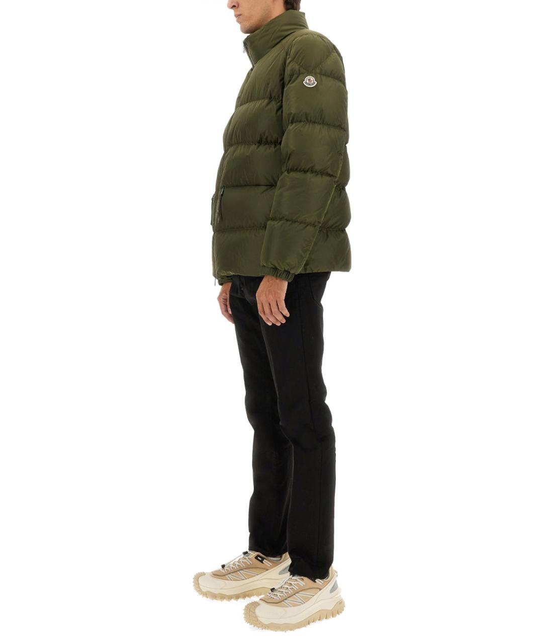 MONCLER Зеленая полиамидовая куртка, фото 2