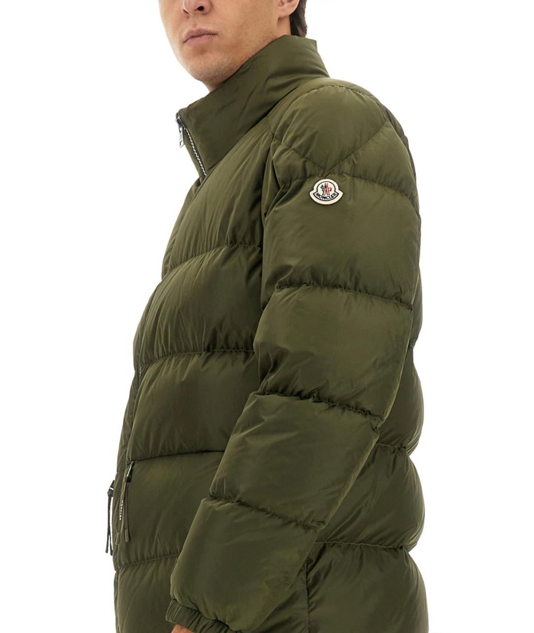 MONCLER Зеленая полиамидовая куртка, фото 4