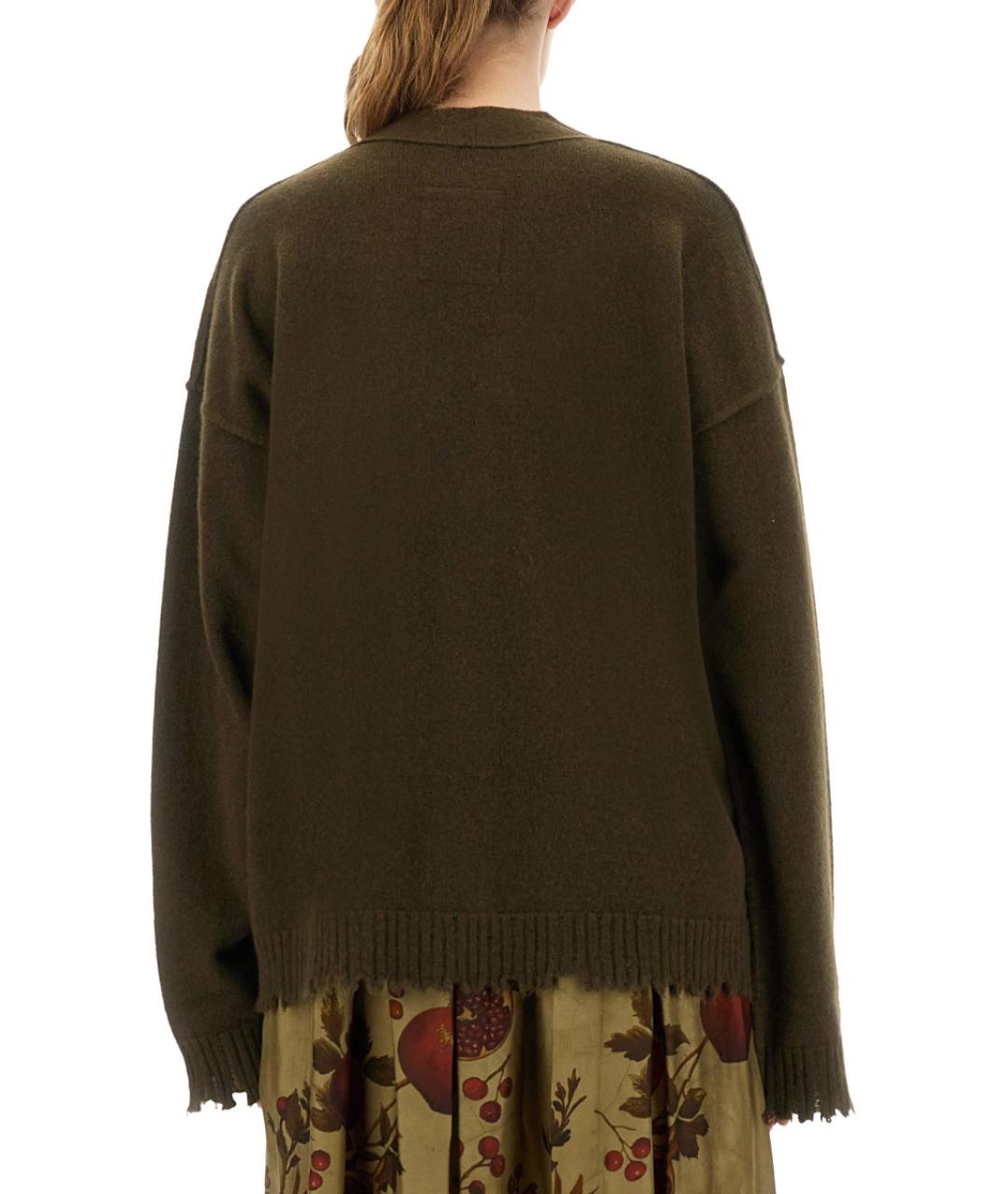 UMA WANG Зеленый кашемировый кардиган, фото 4