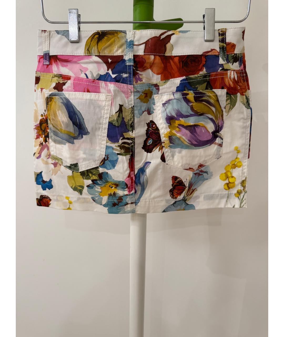 DOLCE&GABBANA Мульти хлопковая юбка мини, фото 2