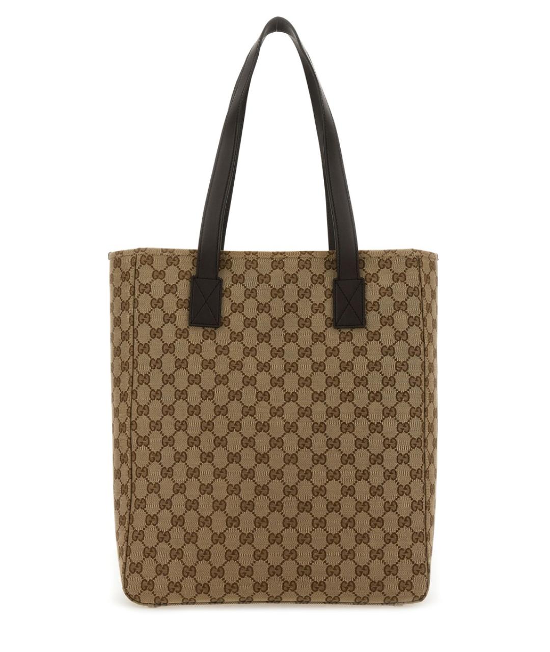 GUCCI Бежевая жаккардовая сумка тоут, фото 2