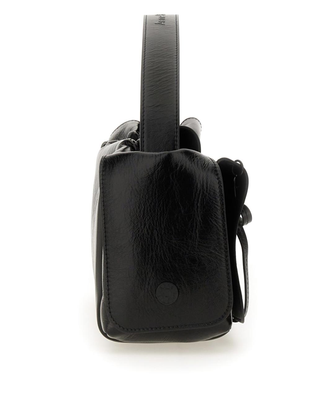 ACNE STUDIOS Черная кожаная сумка через плечо, фото 3