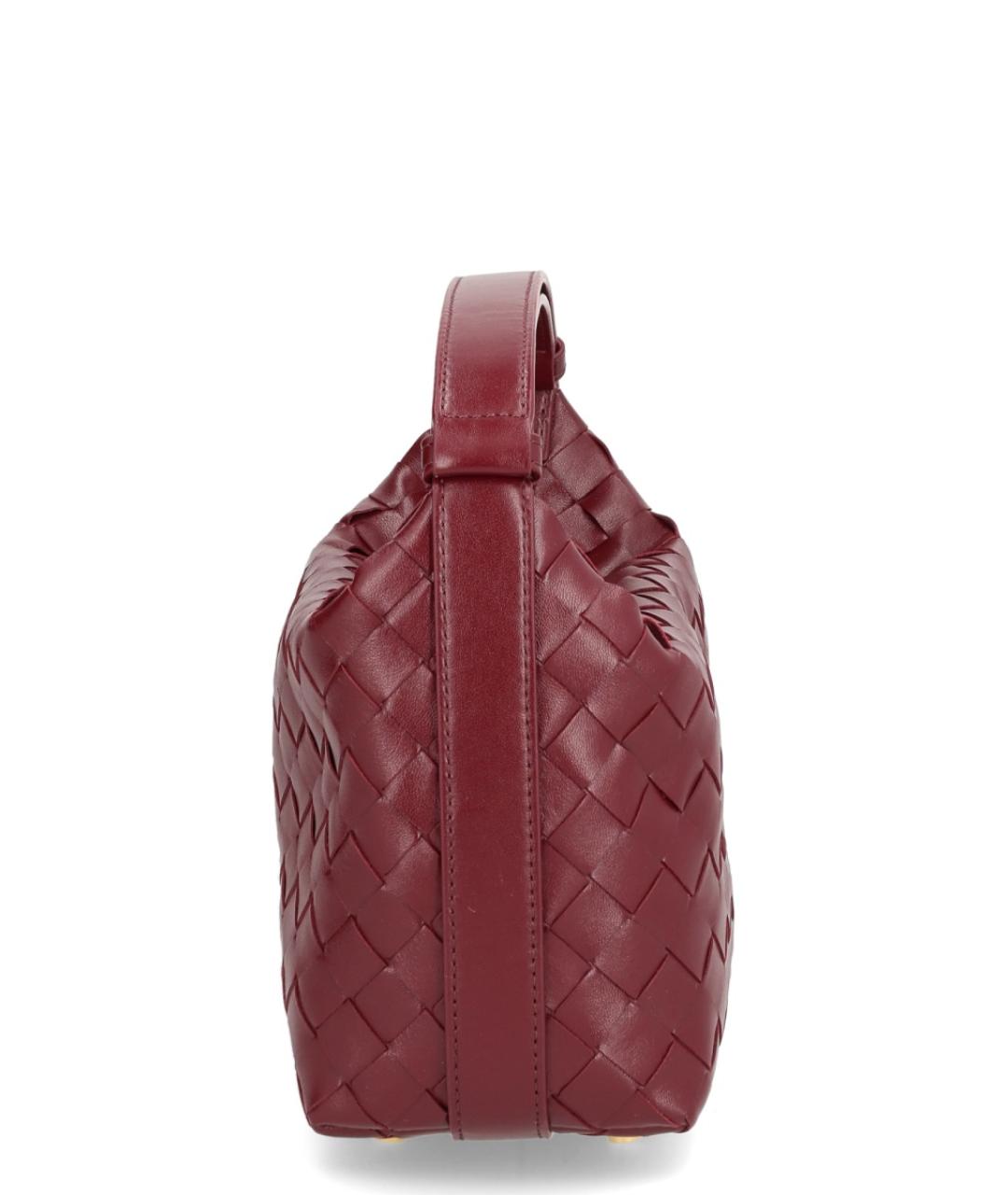 BOTTEGA VENETA Бордовая кожаная сумка с короткими ручками, фото 4