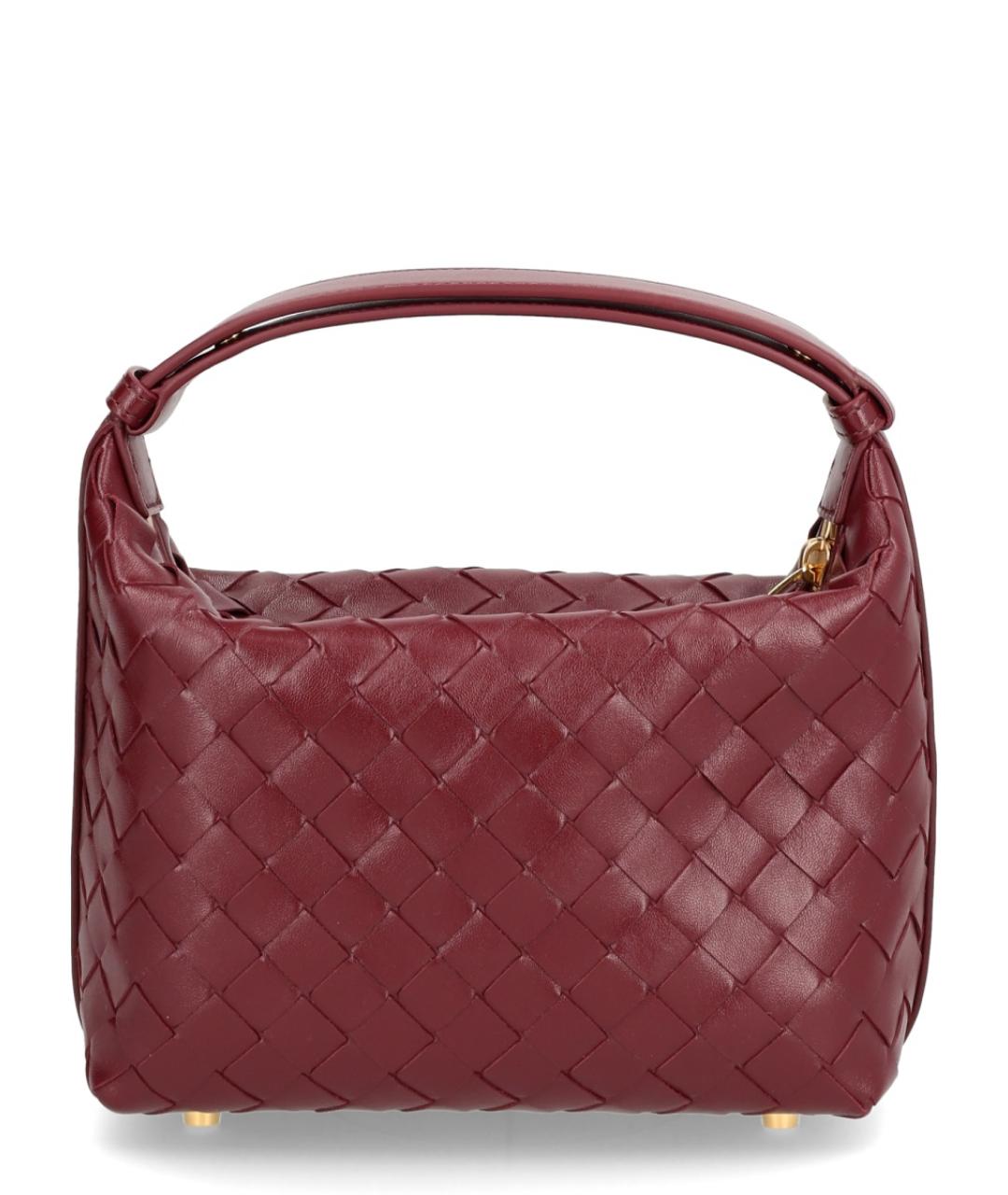 BOTTEGA VENETA Бордовая кожаная сумка с короткими ручками, фото 3