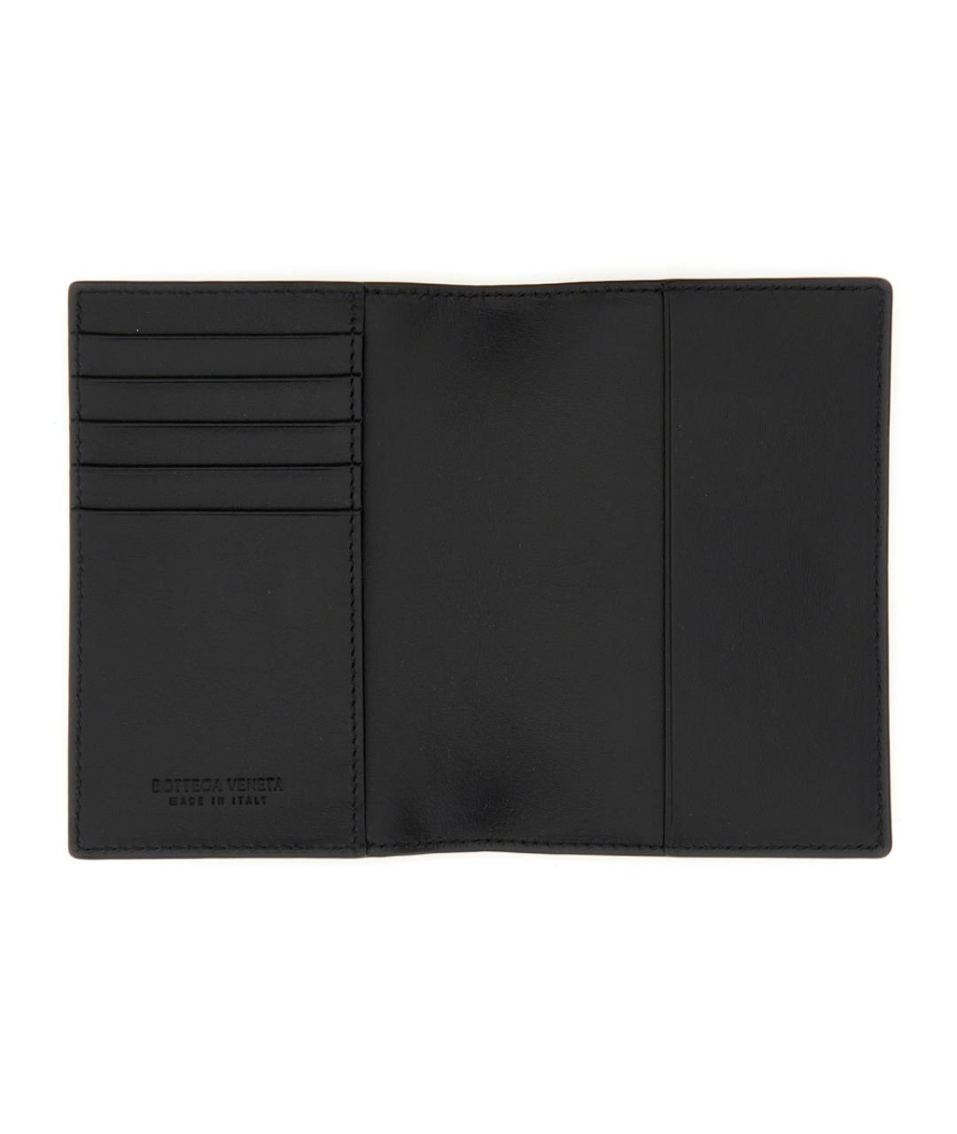 BOTTEGA VENETA Черный кожаный кошелек, фото 3