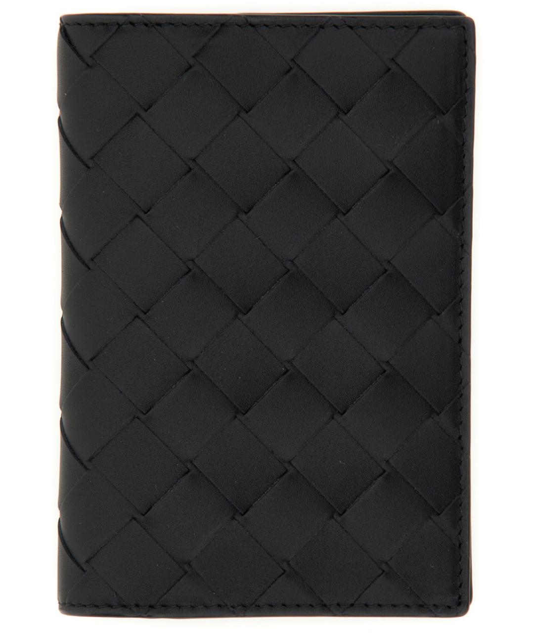 BOTTEGA VENETA Черный кожаный кошелек, фото 1